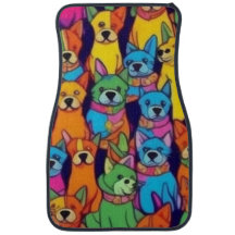 Cute färglös hundar lycklig hundar