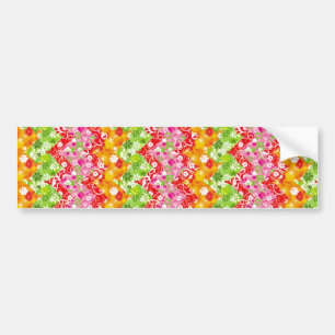 Cute färglös sommarzigzag mönster bildekal