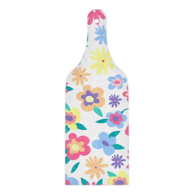 Cute färglös vår blommor mönster (Framsidan)