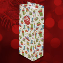 Cute, färglösa Helgdag ger Liquor Gift-säck