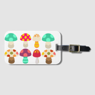 Cute färglösa svampar bagagebricka