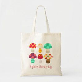 Cute färglösa svampar tygkasse