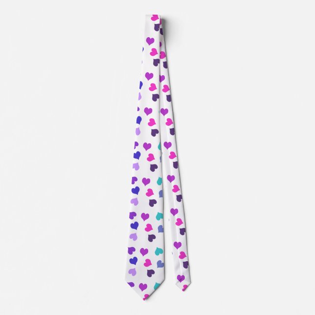 Cute, färgstarka hjärtan slips (Framsida)