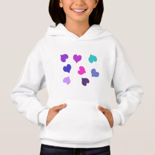 Cute, färgstarka hjärtan t shirt