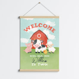 Cute Farm Animal Barnyard 2:a födelsedag Poster