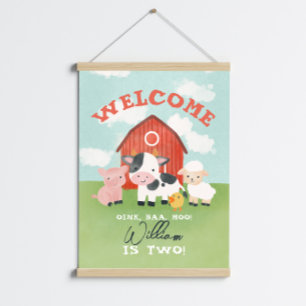 Cute Farm Animal Barnyard 2:a födelsedag Poster