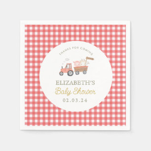 Cute Farm Animal Barnyard Baby Shower Pappersservett