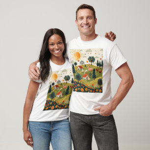 Cute Farm Animal Design Tshirt Manar Kvinnor T Shirt