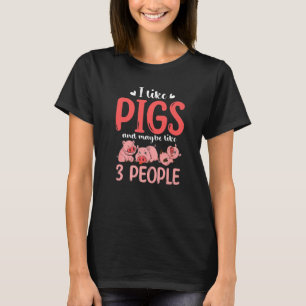 Cute Farm Animal Farmer Gris T Shirt