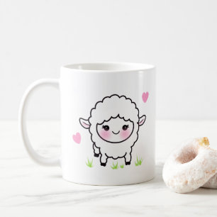 Cute Farm Animal Lamb Kaffemugg