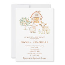 Cute Farm Barn Baby Shower