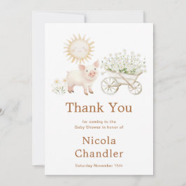 Cute Farm Barn Baby Shower Tack Kort