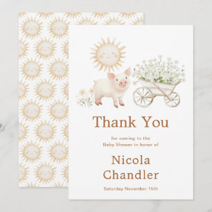 Cute Farm Barn Baby Shower Tack Kort
