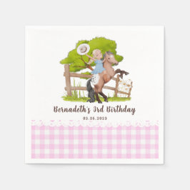Cute Farm Girl Birthday I Baby Shower Party Napki Pappersservett