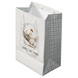 Cute Farm Mum and Baby Chick Floral Baby Shower