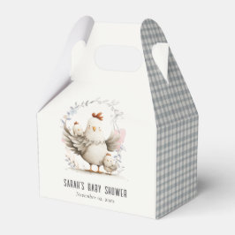 Cute Farm Mum and Baby Chick Floral Baby Shower Presentaskar