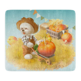 Cute Farmer Hund med Pumpkin