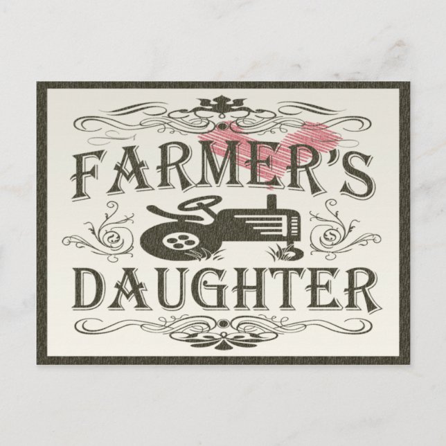 Cute Farmers dotter Vykort (Framsida)