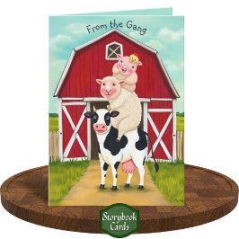 Cute Farmyard Animals Stack Saknar du bra Kort