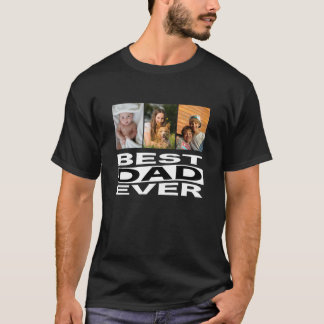 Cute Fars dag Best Pappa någonsin 3-foto T Shirt