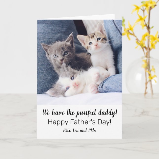 Cute fars dag-kort från hårigets babbies kort (Gul blomma)