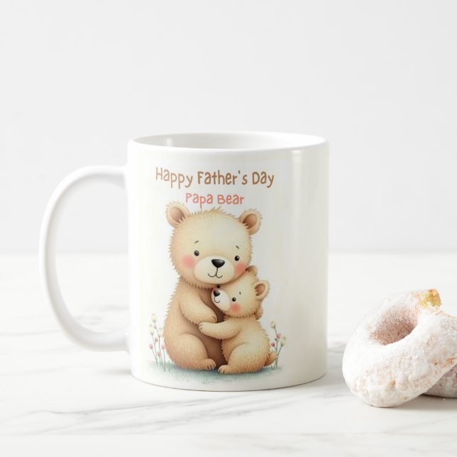Cute Fars dag med boskap Mjuka pastelldjur Kaffemugg (Med munk)
