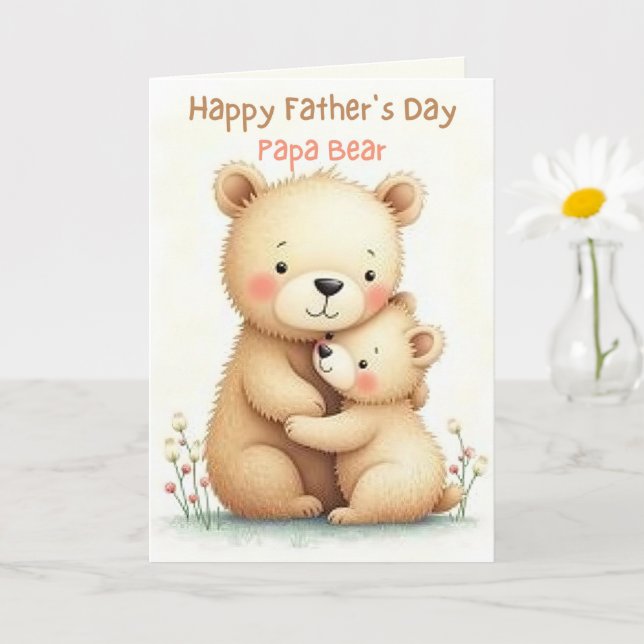 Cute Fars dag med boskap Mjuka pastelldjur Kort (Liten växt)