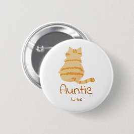 Cute Fat Orange Cat Baby Shower Auntie-to-be Knapp