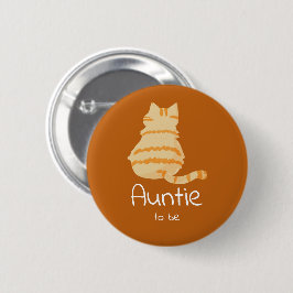 Cute Fat Orange Cat Baby Shower Auntie-to-be Knapp