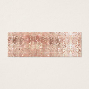 Cute Faux Copper Sequins Beauty och Mode Litet Visitkort
