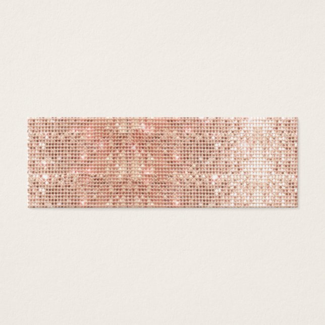 Cute Faux Copper Sequins Beauty och Mode Litet Visitkort (Framsidan)