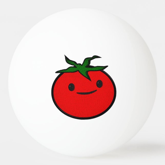 Cute Faux Embroidery Print Tomato Pingisboll (Framsidan)