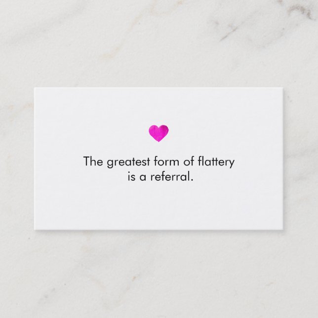 Cute Faux Rosa Foil Heart Customer Loyalty Rabattkort (Framsida)