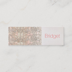 Cute Faux Sequins Beauty Mode Makeup Artist 2 Mini Visitkort