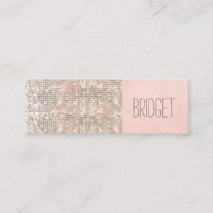 Cute Faux Sequins Beauty Mode Makeup Artist Mini Visitkort