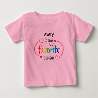 Cute Favorite Cousin Anpassningsbar Baby T-Shirt