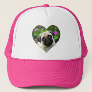 Cute Fawn Färgad Pug Puppy Hund Pet Photo — Keps