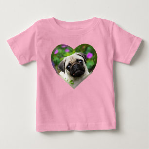 Cute Fawn Färgad Pug Puppy Hund Pet Photo - T Shirt