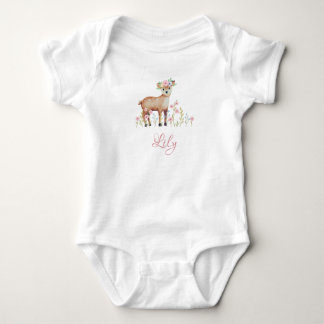 Cute Fawn Personlig Flicka Jersey Bodykostym T Shirt