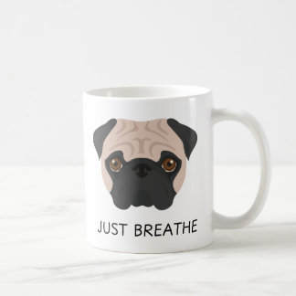Cute Fawn Pug Mugg: Breathe Kaffemugg