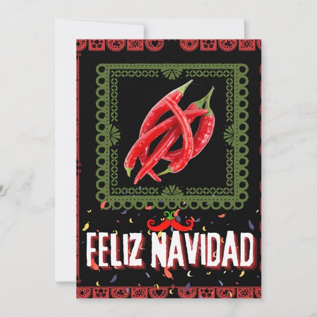Cute feliz navidad christmas julkort (Framsida)