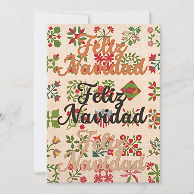 Cute feliz navidad christmas julkort (Framsida)