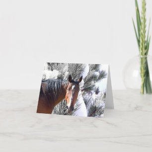 Cute Feliz Navidad Horse Spansk jul Helgkort