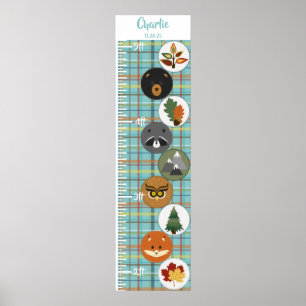 Cute Felt Woodland Animals Poster
