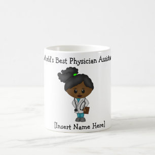 Cute Female Physician Assistant - Black/African  Kaffemugg