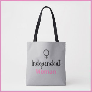 Cute Female Symbol Oberoende Woman Tygkasse