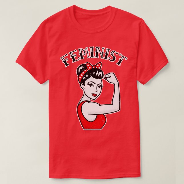 Cute Feminist Latina Rosie, Riveter Tattoo T Shirt (Design framsida)