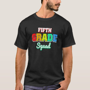Cute Femte Klass-kvadratens Back to school-dräkt f T Shirt
