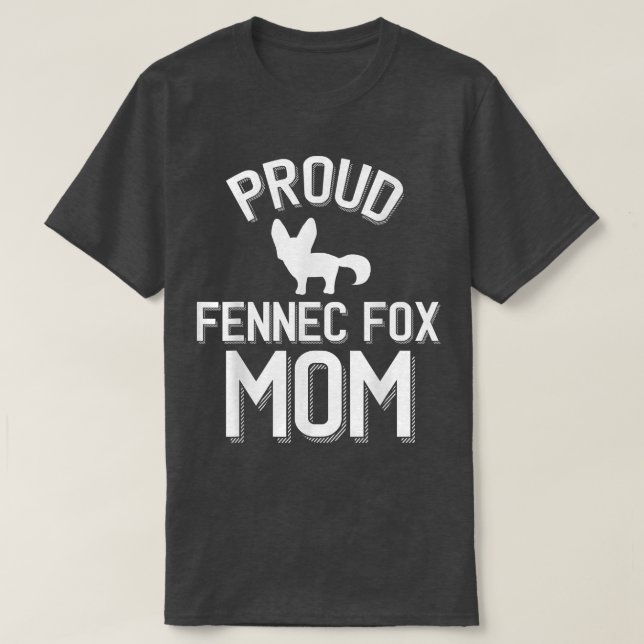 Cute Fennec for Parent Proud Fennec for Mamma T Shirt (Design framsida)