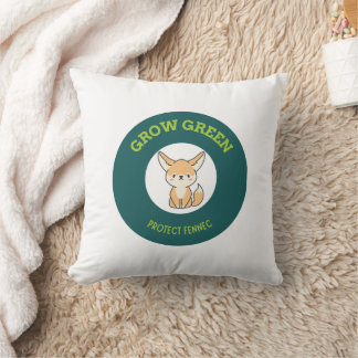 Cute Fennec Fox Eco Pillow Kudde